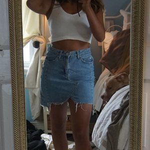 Denim mini skirt